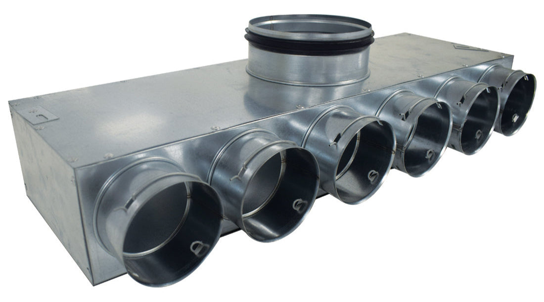 6 Point 90mm Top Entry Distribution Box 150mm Spigot