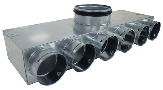 6 Point 90mm Top Entry Distribution Box 150mm Spigot