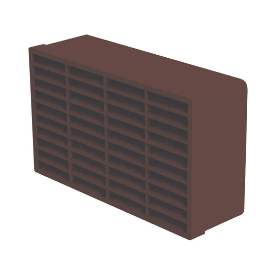 220x90mm - Double airbrick with grille only - Brown - (Requires 977)