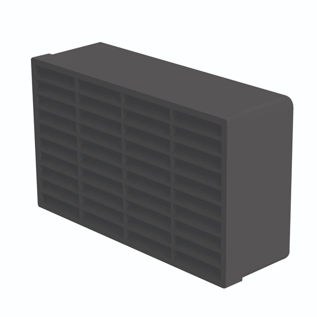 220x90mm - Double airbrick with grille only - Black - (Requires 977)
