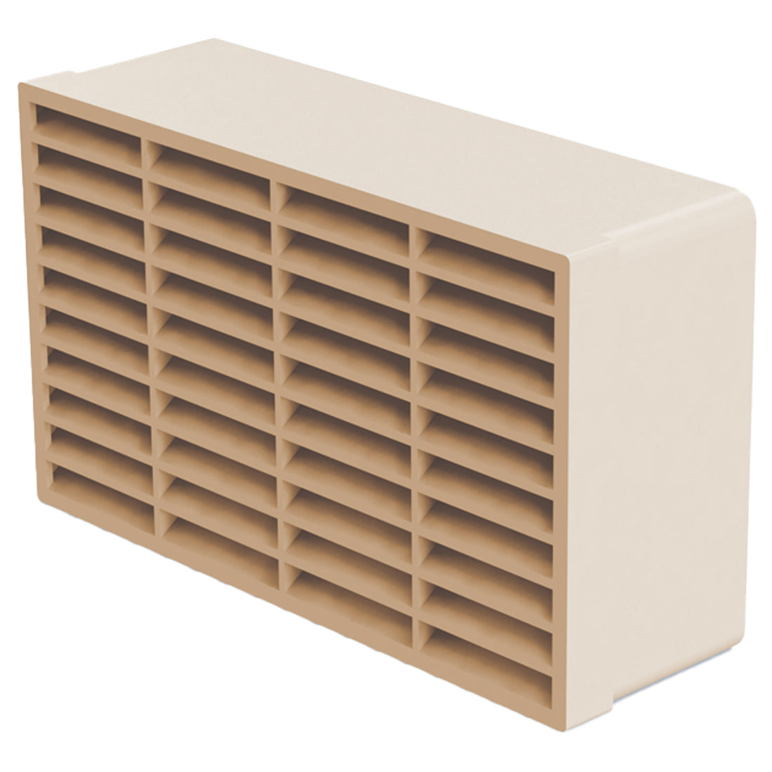 220x90mm - Double airbrick with grille only - Beige (Cottswald) - (Requires 977)