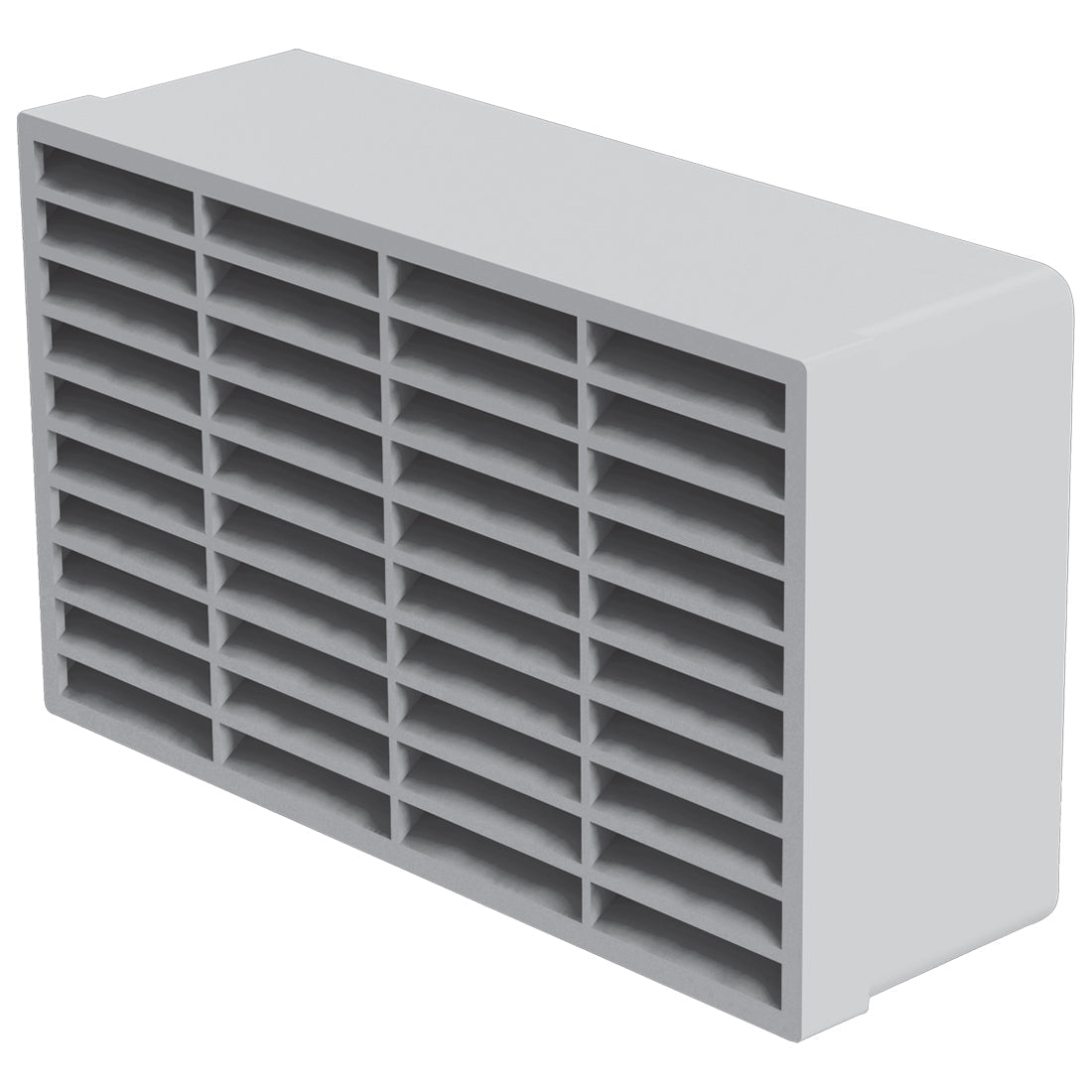 220x90mm - Double airbrick with grille only - Grey - (Requires 977)