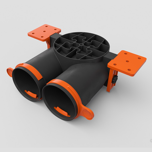 Ergovent Aero Pro Slim Box Plenum (2x75mm - 125mm connections)