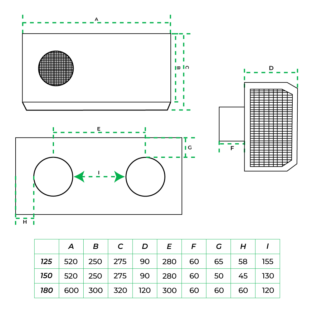 2 in 1 External Wall Grille
