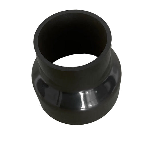 Rubber flexible circular duct connector & 2 x clips