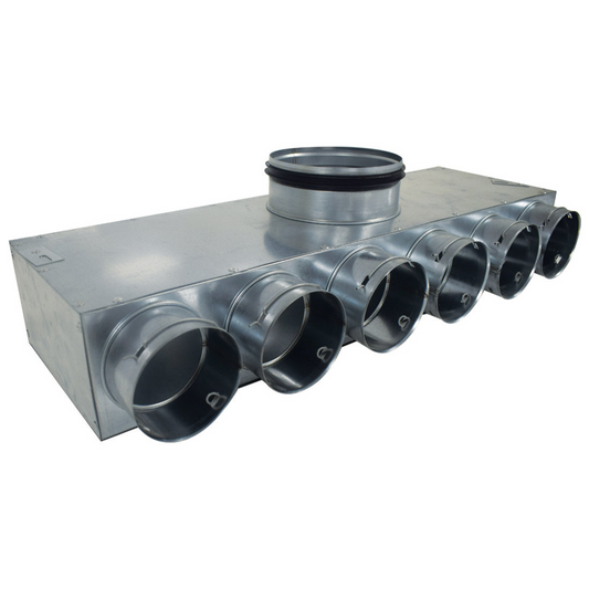 6 Point 90mm Top Entry Distribution Box 150mm Spigot