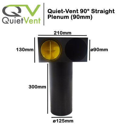 Quiet-Vent 90° Plenum (90mm)