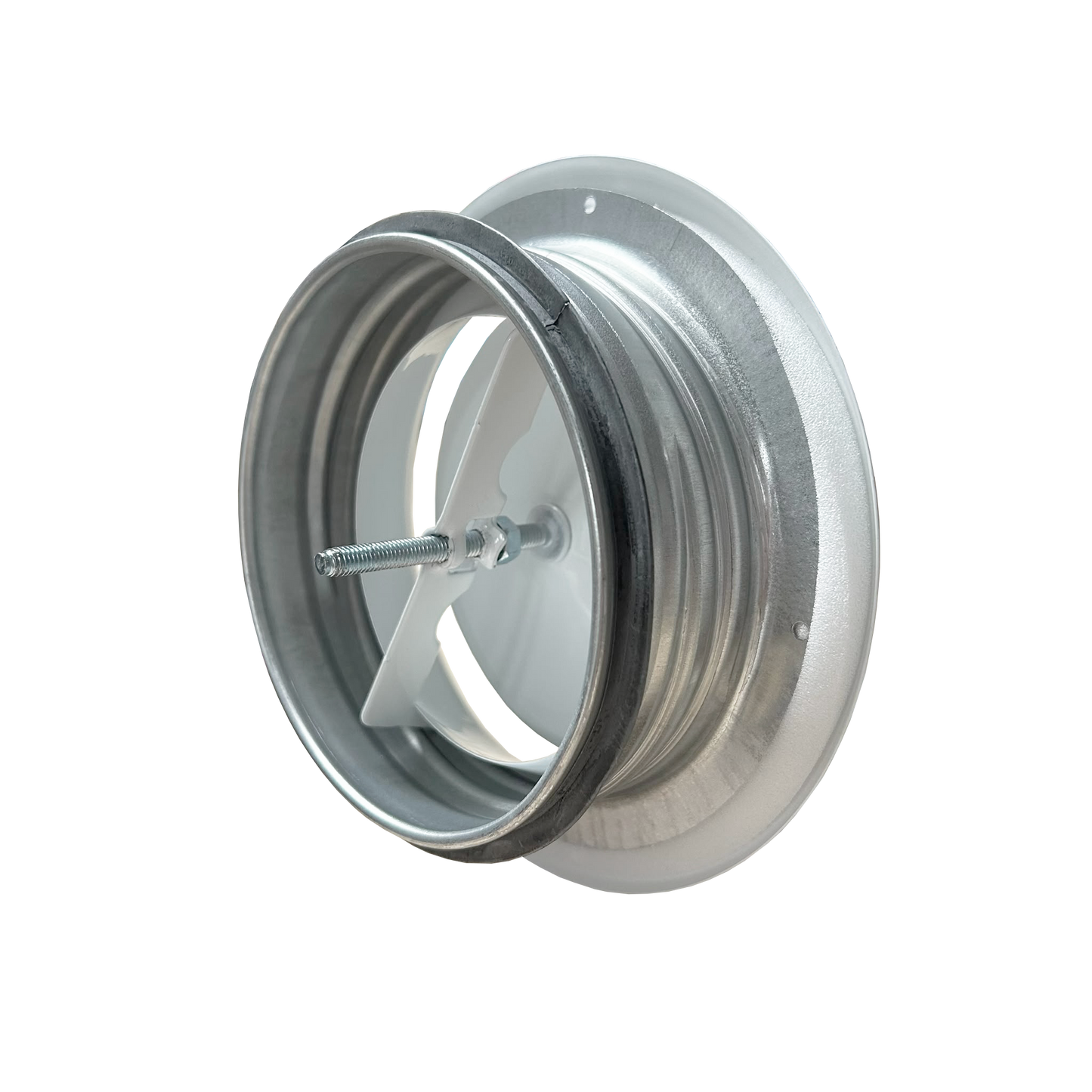 QV 125mm Metal Air Exhaust Valve - with Mounting Collar & sealing ring