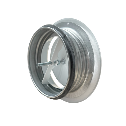 QV 125mm Metal Air Exhaust Valve - with Mounting Collar & sealing ring