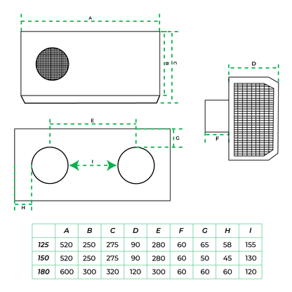 2 in 1 External Wall Grille