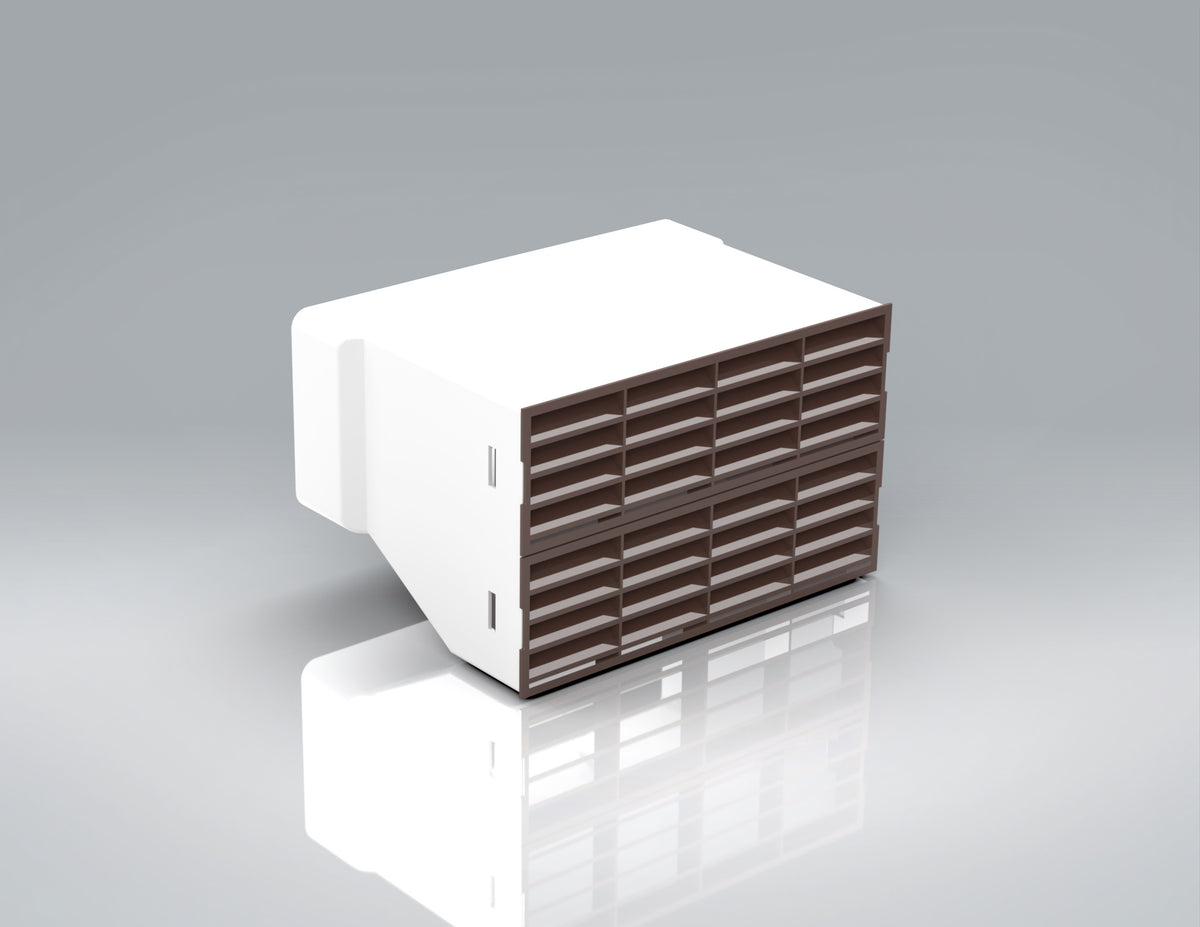 220x90mm - Double airbrickÂ Complete (Brown) - VP