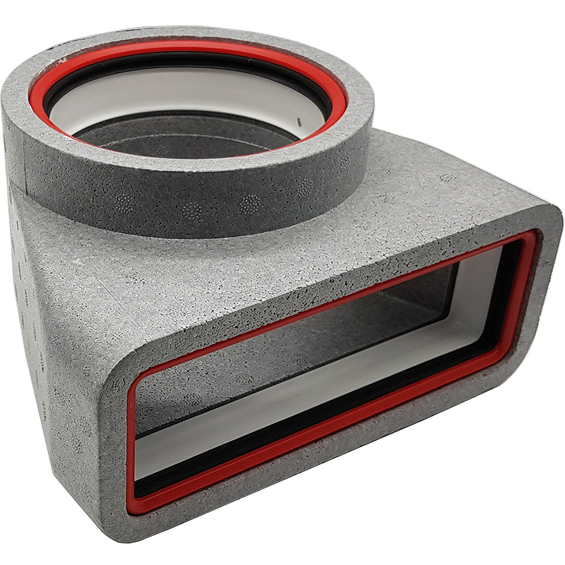 Verplas Thermal Rectangular Plenum-Spigot – Quiet-Vent